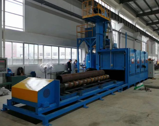 阿克苏喷砂机在管道除锈中的现场施工应用